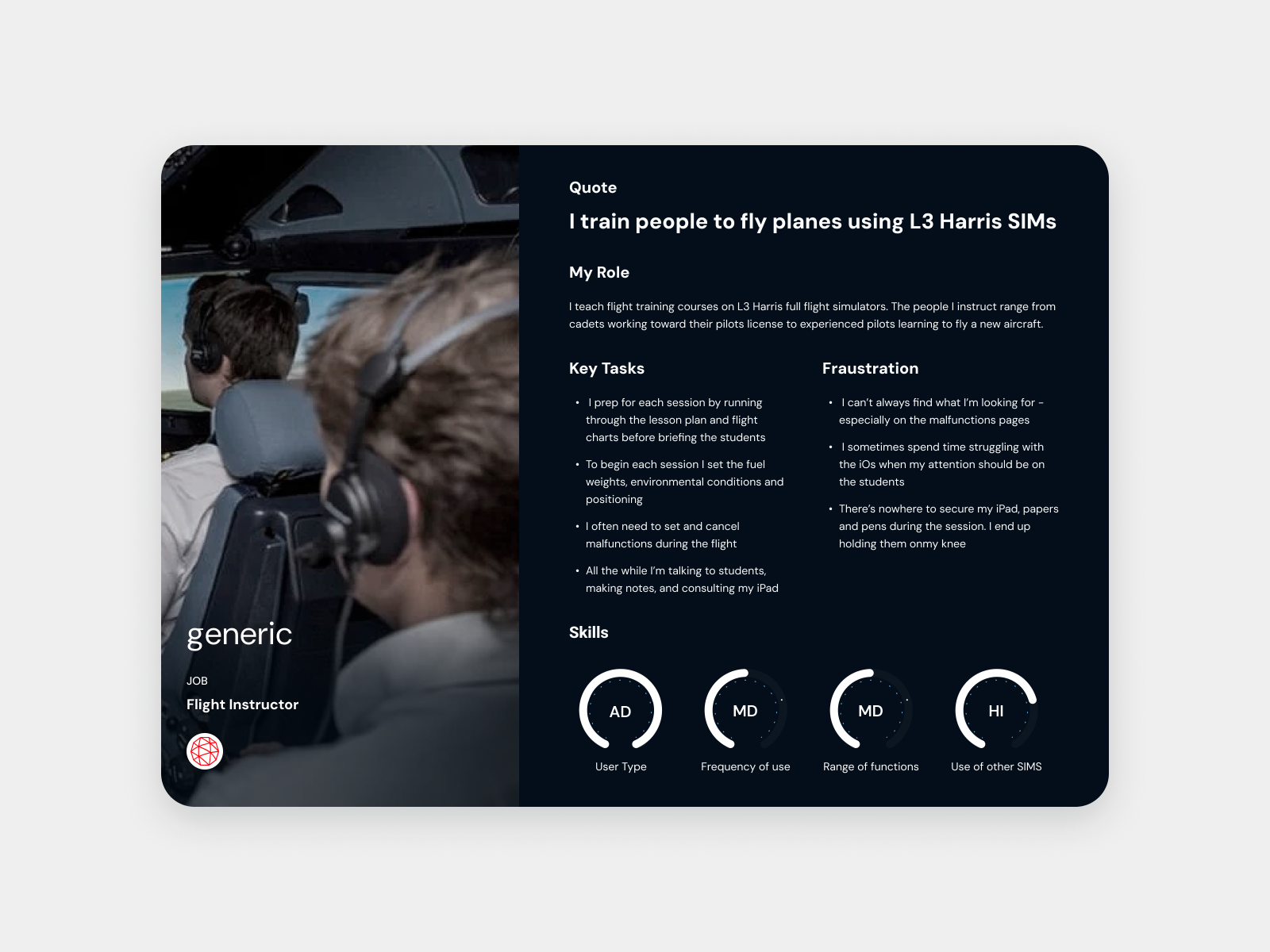 persona-flight-instructer-l3-harris-work