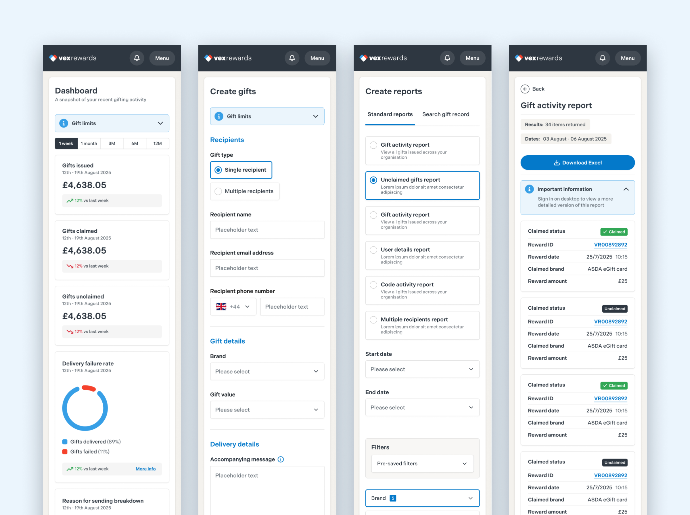 Selected UI Designs